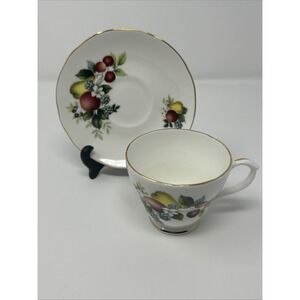 Vintage Duchess Bone China Orchard Fruit Cup & Saucer England